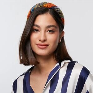 NWT Lele Sadoughi Mixed Yarn Alice Headband Women's In Sunset